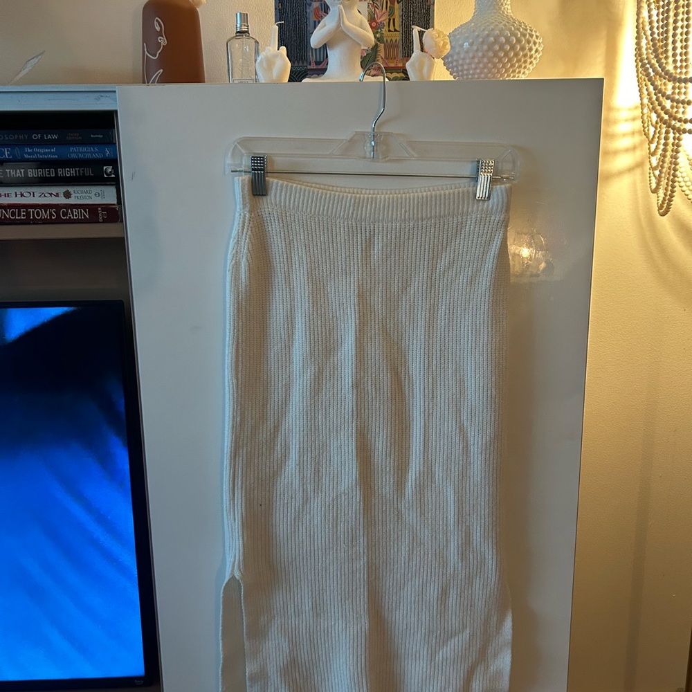 Princess Polly Cream Midi Pencil Skirt